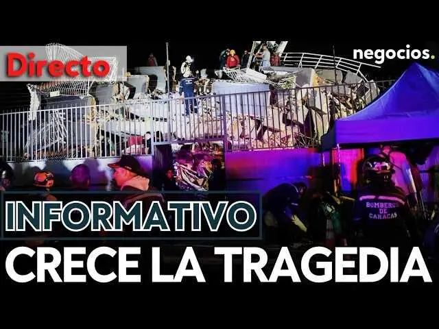 Imagen en vivo del canal Negocios TV mostrando el impacto del terremoto en Venezuela<br>                        <br>                        <br>                        <br>                      