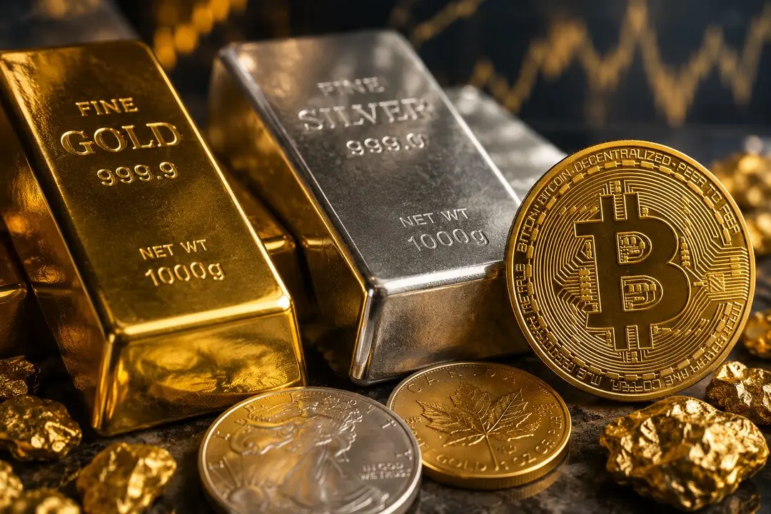 Oro, plata, bitcoin