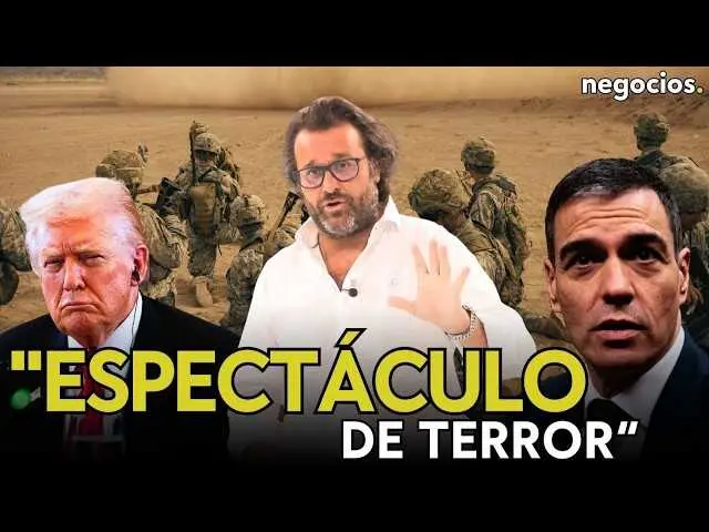 Thumbnail del v&iacute;deo en Youtube que muestra un montaje con im&aacute;genes de Trump, petroleras y banderas de EEUU y Espa&ntilde;a.<br>                        <br>                        <br>                        <br>                      