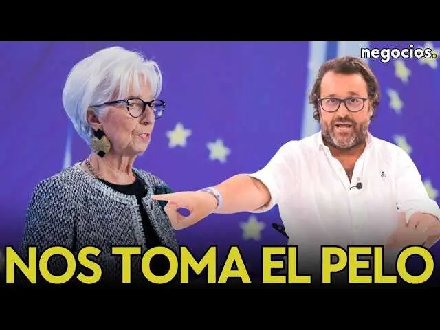 Imagen miniatura del v&iacute;deo donde se critica la visi&oacute;n oficial de la econom&iacute;a europea presentada por Christine Lagarde<br>                        <br>                        <br>                        <br>                      