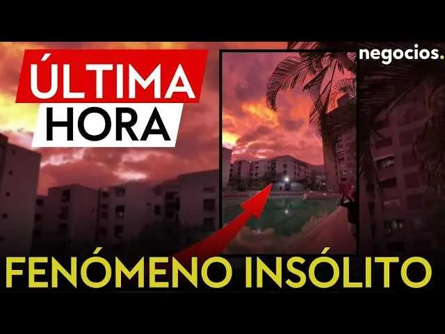 El cielo rojo sobre Caracas tras el terremoto, un fen&oacute;meno atmosf&eacute;rico denominado 'candilazo' potenciado por polvo en suspensi&oacute;n.<br>                        <br>                        <br>                        <br>                      