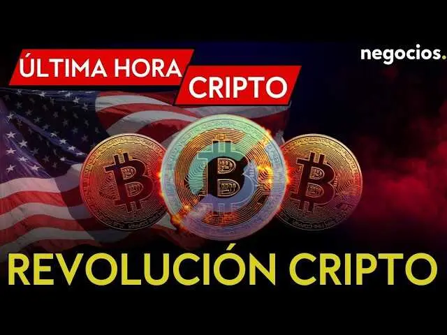 Gr&aacute;fico de Bitcoin con fondo de pantalla relacionado al v&iacute;deo de Negocios TV sobre la revoluci&oacute;n cripto en EEUU.<br>                        <br>                        <br>                        <br>                      