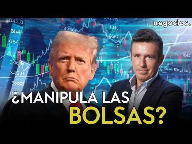 Ilustraci&oacute;n que muestra a Donald Trump con mapas de Medio Oriente y gr&aacute;ficos financieros de fondo, simbolizando la relaci&oacute;n entre conflictos geopol&iacute;ticos y mercados burs&aacute;tiles.<br>                        <br>                        <br>                        <br>                      