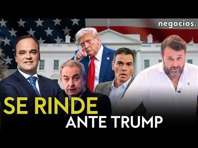 Pedro S&aacute;nchez y Donald Trump durante una reuni&oacute;n diplom&aacute;tica, reflejando la compleja relaci&oacute;n bilateral entre Espa&ntilde;a y Estados Unidos.<br>                        <br>                        <br>                        <br>                      