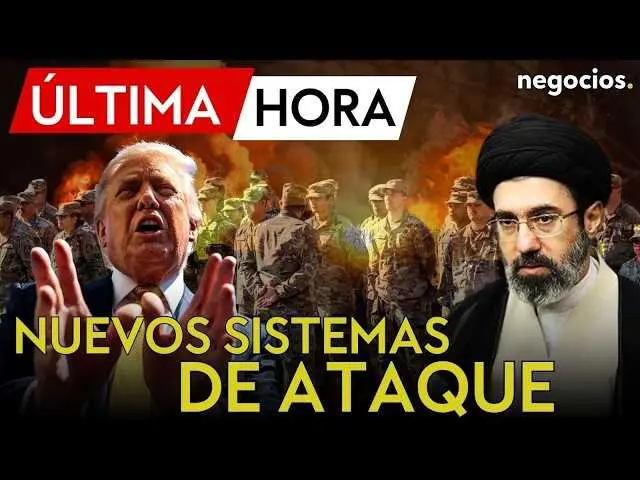 Captura del v&iacute;deo que muestra un dron militar sobre aguas del Golfo P&eacute;rsico durante la ofensiva contra objetivos iran&iacute;es.<br>                        <br>                        <br>                        <br>                      