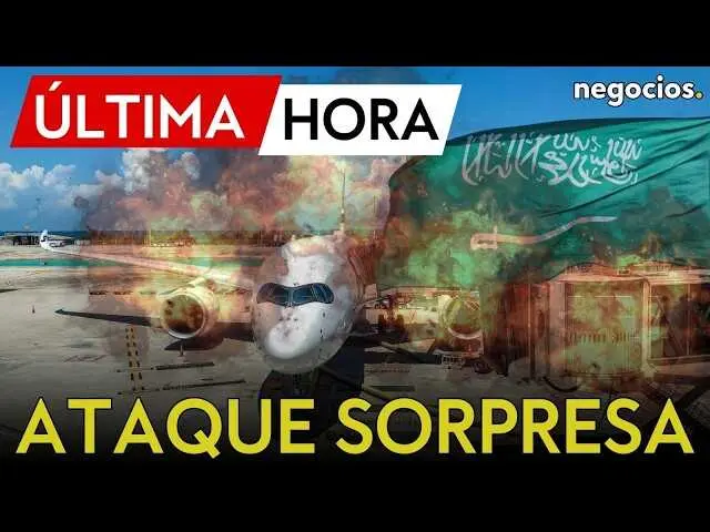 Explosion en el aeropuerto internacional de Abha tras ataque con misiles desde Yemen, que oblig&oacute; a suspender operaciones a&eacute;reas.<br>                        <br>                        <br>                        <br>                      