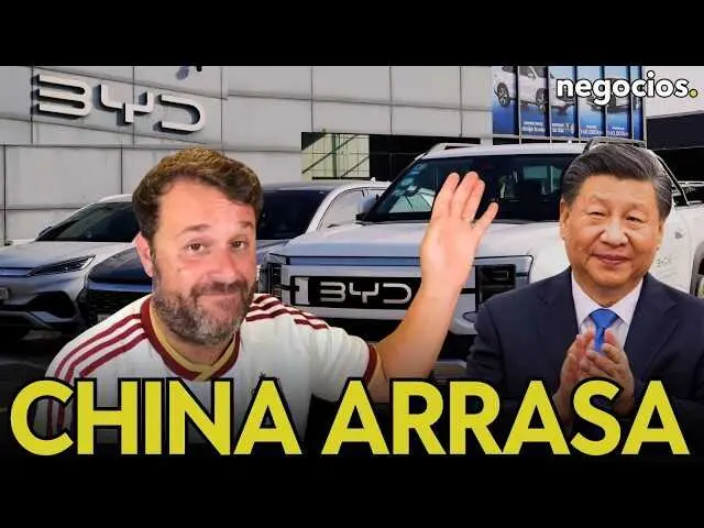 Gr&aacute;fico ilustrativo de la expansi&oacute;n de las exportaciones de coches el&eacute;ctricos desde China hacia Europa y Estados Unidos.<br>                        <br>                        <br>                        <br>                      