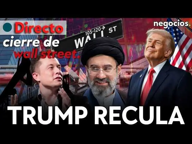 Captura del v&iacute;deo de Negocios TV que analiza la ca&iacute;da burs&aacute;til de SpaceX y la estrategia de Trump en el Golfo de Ormuz.<br>                        <br>                        <br>                        <br>                      