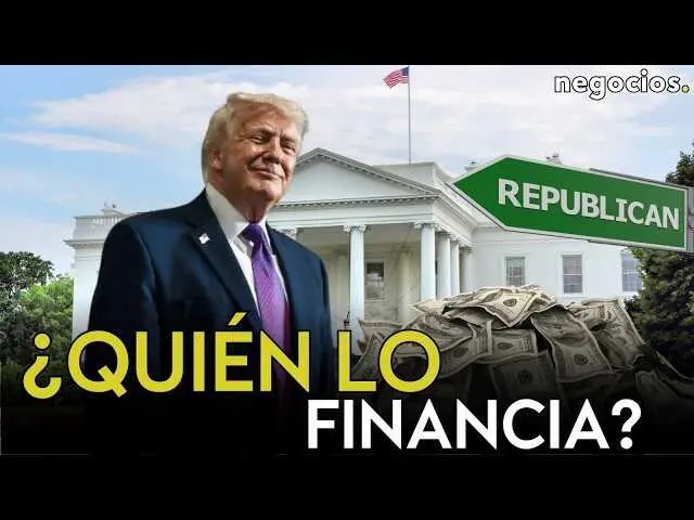 Portada del v&iacute;deo que muestra la sombra de Donald Trump superpuesta a gr&aacute;ficos financieros, representando la compleja financiaci&oacute;n detr&aacute;s de su segundo mandato.<br>                        <br>                        <br>                        <br>                      