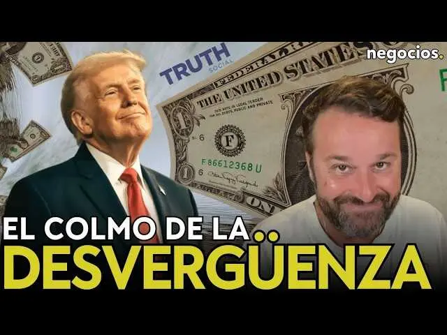 Captura de pantalla del v&iacute;deo de Truth Social y Donald Trump en Negocios TV, mostrando un dise&ntilde;o t&iacute;pico de red social con un enfoque en el titular del cobro anticipado.<br>                        <br>                        <br>                        <br>                      