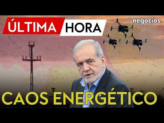Imagen fija del v&iacute;deo sobre el ataque con drones a la planta de energ&iacute;a y desalinizaci&oacute;n en Kuwait, mostrando un plano de la infraestructura afectada.<br>                        <br>                        <br>                        <br>                      
