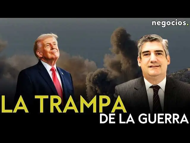 Captura de pantalla del v&iacute;deo en Negocios TV donde Antonio Alonso analiza la guerra en Ir&aacute;n y su impacto en el movimiento MAGA de Trump.<br>                        <br>                        <br>                        <br>                      