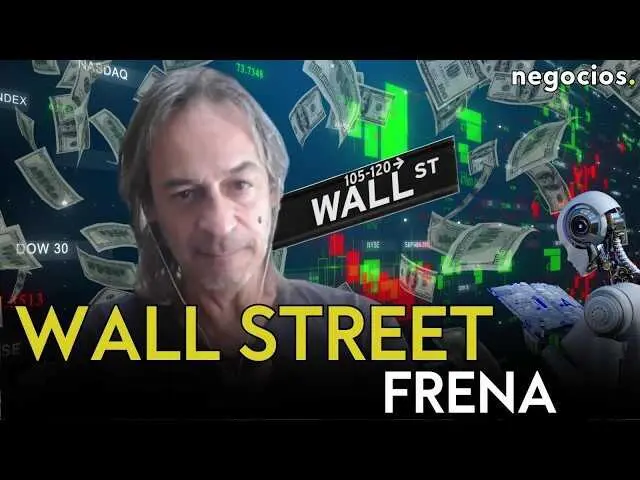 Gr&aacute;ficos financieros y logos de grandes empresas tecnol&oacute;gicas al lado de indicadores burs&aacute;tiles en descenso.<br>                        <br>                        <br>                        <br>                      