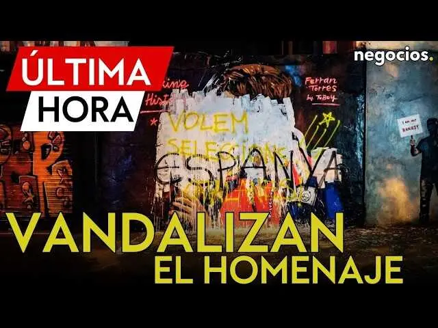 El mural original de Ferran Torres en la plaza Joanic de Barcelona antes de ser vandalizado.<br>                        <br>                        <br>                        <br>                      
