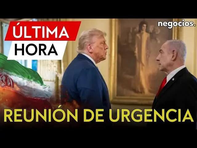Benjamin Netanyahu en conferencia, con bandera israel&iacute; al fondo, previo a su visita a la Casa Blanca para una cumbre urgente con Donald Trump.<br>                        <br>                        <br>                        <br>                      