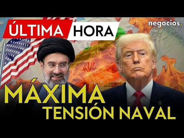 Imagen de cobertura del bloqueo naval y tensiones en el estrecho de Hormuz reflejado en mapa con rutas mar&iacute;timas estrat&eacute;gicas.<br>                        <br>                        <br>                        <br>                      