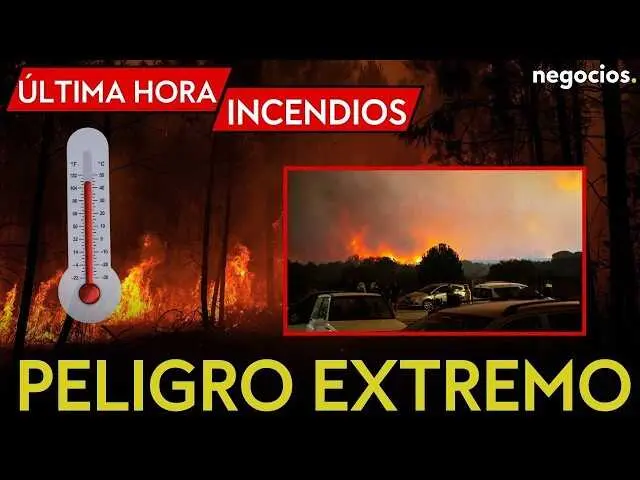 Imagen a&eacute;rea que muestra la extensi&oacute;n del incendio forestal con columnas de humo elev&aacute;ndose sobre el territorio afectado en la Vall d'Uix&oacute;.<br>                        <br>                        <br>                        <br>                      