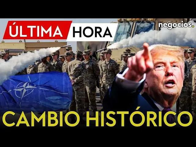 Captura de pantalla del v&iacute;deo de Negocios TV sobre el replanteamiento militar de EE.UU. en Europa y el impacto en la OTAN.<br>                        <br>                        <br>                        <br>                      