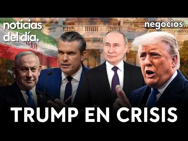 Imagen del canal Negocios TV con titulares sobre noticias del d&iacute;a y tensi&oacute;n geopol&iacute;tica.<br>                        <br>                        <br>                        <br>                      