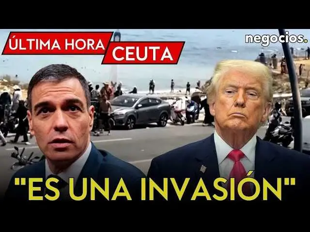 Vista de Ceuta con presencia militar y controles fronterizos durante la crisis migratoria de 2026<br>                        <br>                        <br>                        <br>                      