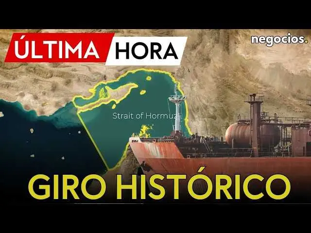 Vista a&eacute;rea del estrecho de Ormuz, v&iacute;a mar&iacute;tima clave para el transporte global de petr&oacute;leo y gas natural<br>                        <br>                        <br>                        <br>                      