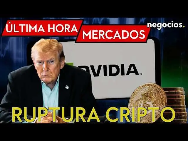 Miniatura del v&iacute;deo de Negocios TV mostrando un collage con gr&aacute;ficos financieros, logos de Nvidia, Tesla y Google, ilustrando las tem&aacute;ticas del episodio.<br>                        <br>                        <br>                        <br>                      