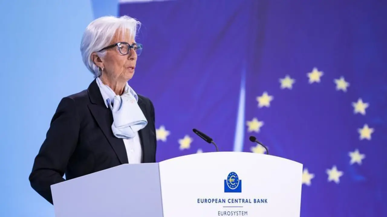 FRANKFURT, April 11, 2024  -- European Central Bank (ECB) President Christine Lagarde attends a press conference at the ECB headquarters in Frankfurt, Germany, April 11 2024. The European Central Bank (ECB) on Thursday decided to leave key interest rates unchanged after its regular rate-setting meeting here.,Image: 864077383, License: Rights-managed, Restrictions: , Model Release: no, Credit line: Zhang Fan / Xinhua News / ContactoPhoto