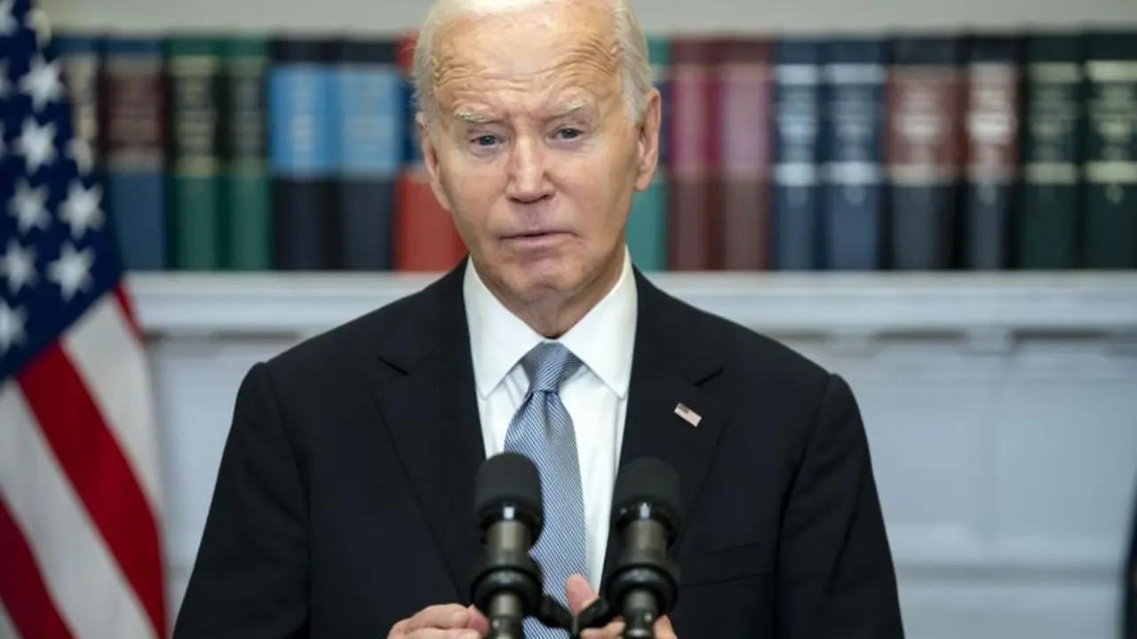 July 14, 2024, Washington, District Of Columbia, USA: United States President Joe Biden delivers remarks after former US President Donald Trump was injured following a shooting at a July 13 election rally in Pennsylvania in the Roosevelt Room of the White House in Washington, DC on Sunday, July 14, 2024. The attack on Saturday killed one spectator at the scene and left two others critically injured
Europa Press/Contacto/Bonnie Cash - Pool via CNP
14/7/2024