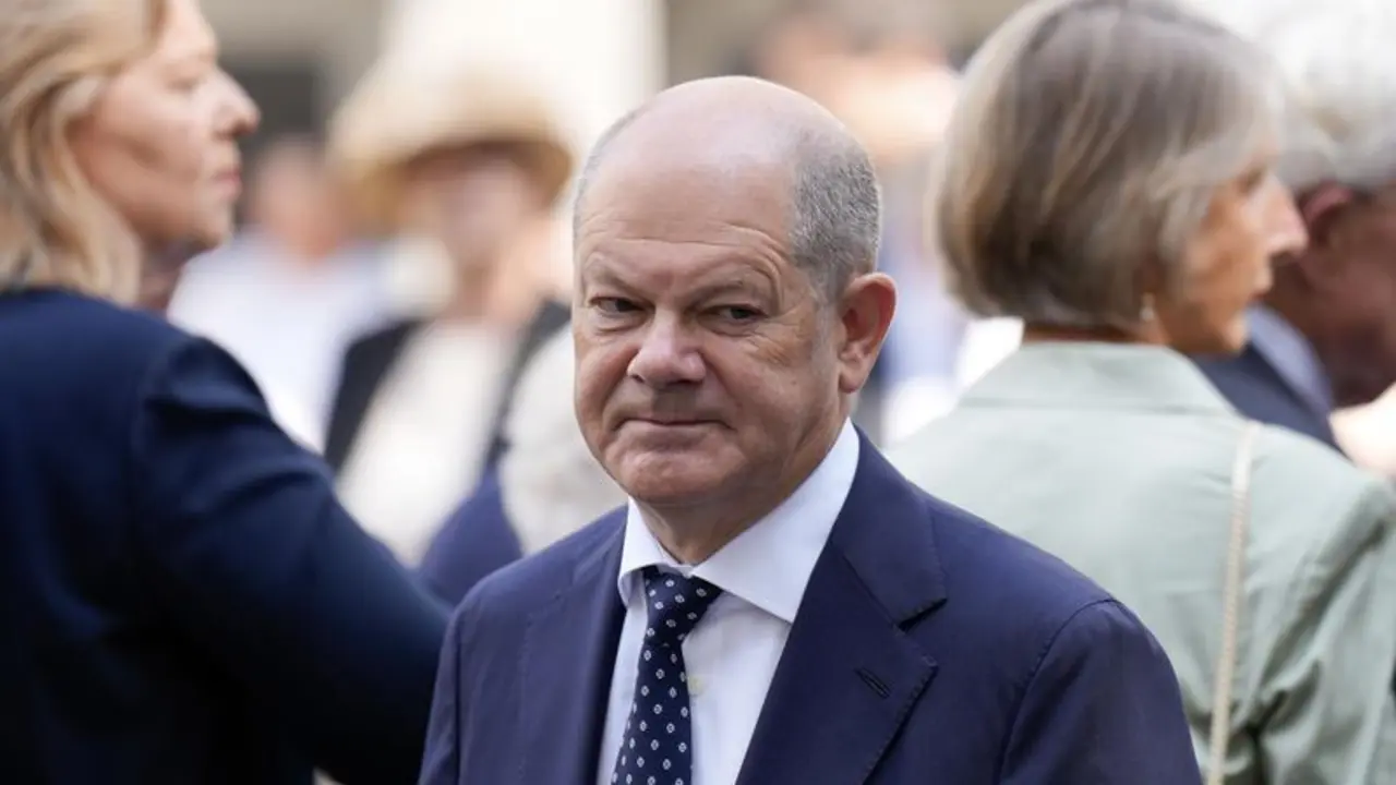 July 20, 2024, Berlin, Berlin, Deutschland: Olaf Scholz bei der Gedenkveranstaltung zum 80. Jahrestag des Aufstands gegen Nationalsozialistische Gewaltherrschaft mit Kranzniederlegung auf dem Ehrenhof des Bendlerblocks.Berlin, 20.07.2024,Image: 891226889, License: Rights-managed, Restrictions: , Model Release: no, Credit line: Bernd Elmenthaler / Zuma Press / ContactoPhoto