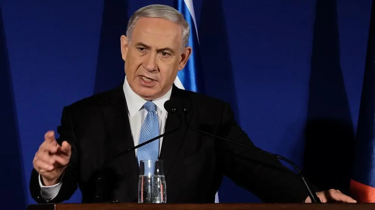 Nov. 25, 2014 - Jerusalem, Israel - Israeli Prime Minister BENJAMIN NETANYAHU, addresses Czech PM Sobotka at a press conference following intergovernmental consultations and signing of agreements at the King David Hotel. Sobotka headed a delegation of government ministers on an official visit in Israel.,Image: 211738870, License: Rights-managed, Restrictions: , Model Release: no, Credit line: Nir Alon / Zuma Press / ContactoPhoto