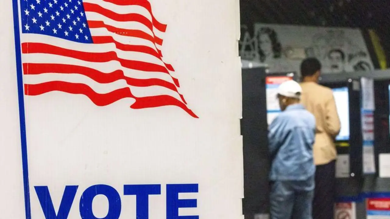 May 21, 2024: Fulton County voters vote on primary election day at Dad's Garage in Atlanta, Georgia on Tuesday, May 21, 2024.,Image: 875458352, License: Rights-managed, Restrictions: , Model Release: no, Credit line: Arvin Temkar / Zuma Press / ContactoPhoto