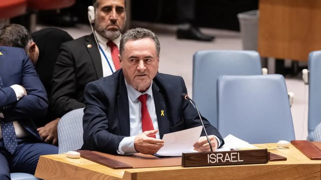 March 11, 2024, New York, New York, United States: Israel Foreign Minister Israel Katz speaks during SC meeting on report of sexual violence during Israel - Hamas conflict at UN Headquarters in New York,Image: 856194584, License: Rights-managed, Restrictions: , Model Release: no, Credit line: Lev Radin / Zuma Press / ContactoPhoto