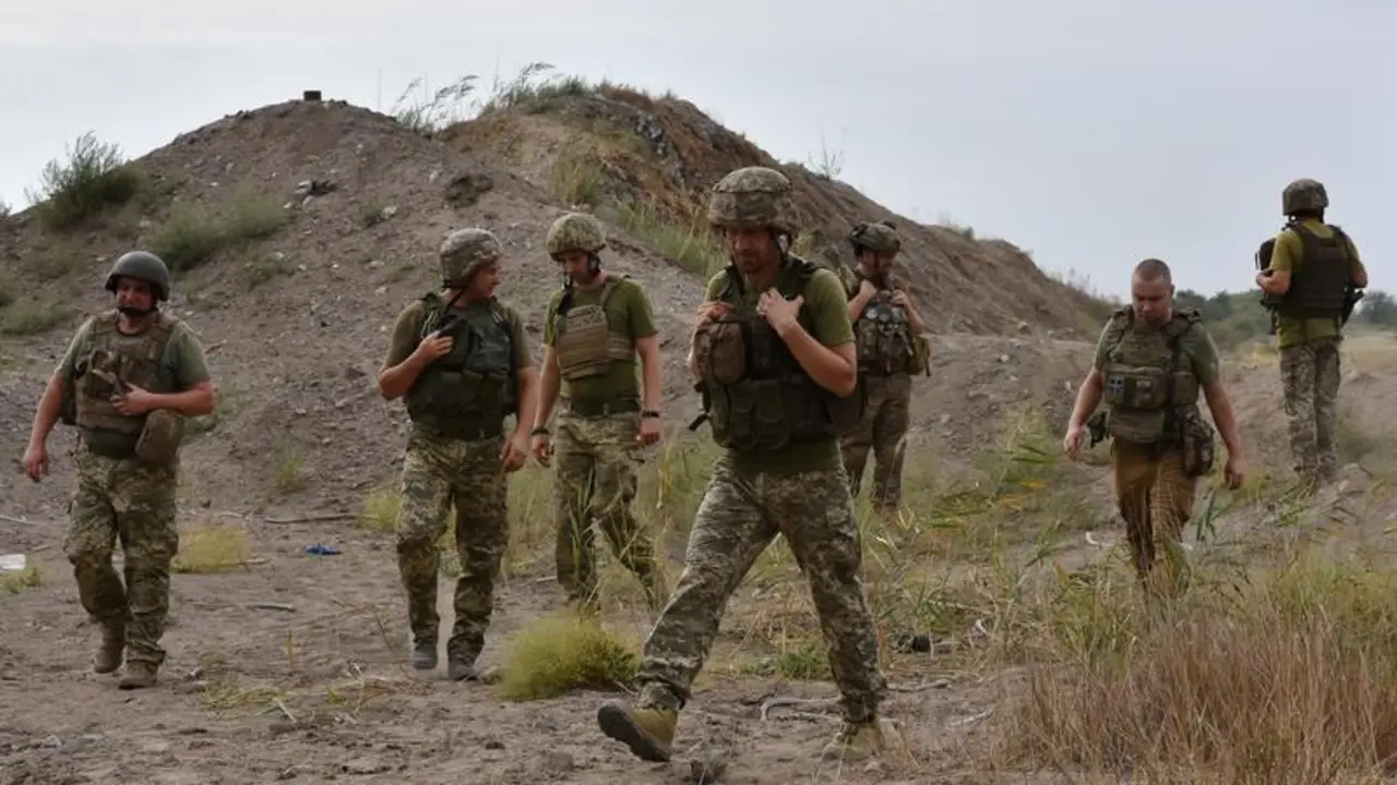 August 27, 2024, Zaporizhzhia, Ukraine: Ukrainian servicemen (sappers) of 141st Separate Infantry brigade are seen during the military practice. Getting rid of the mines is essential to Ukraine's war effort, as they clear the way for offensive operations and allow civilians to return to their homes. But sappers warn their already dangerous job is being complicated by a lack of recruits and evermore lethal Russian minelaying techniques. Sappers are often the first to get to the front line, clearing territory before assault troops arrive. The motto of Ukraine's sappers is ''always ahead of the first,'' and they have more direct contact with the front line than other military units.,Image: 902811389, License: Rights-managed, Restrictions: , Model Release: no, Credit line: Andriy Andriyenko / Zuma Press / ContactoPhoto
