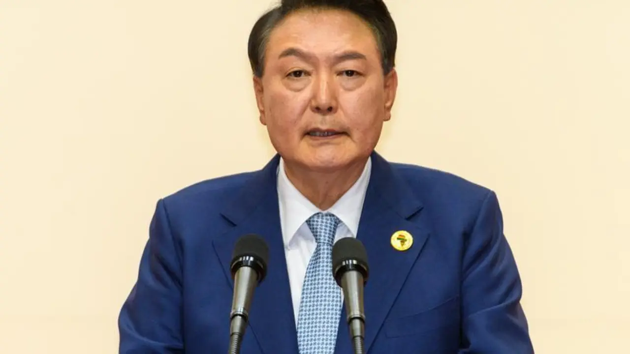 June 4, 2024, Goyang, South Korea: South Korean President Yoon Suk Yeol speaks during a joint press conference,  following the 2024 Korea-Africa Summit in Goyang. South Korean President Yoon Suk Yeol on June 4 announced billions of dollars in new aid and investment support for Africa, as South Korea looks to boost trade ties with the continent.,Image: 878863342, License: Rights-managed, Restrictions: , Model Release: no, Credit line: Kim Jae-Hwan / Zuma Press / ContactoPhoto