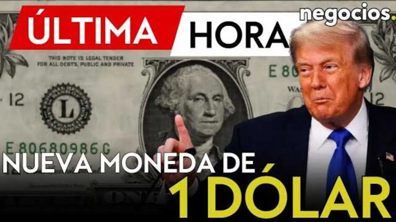 Imagen de una moneda de un dólar con la cara de Donald Trump y el lema 'Lucha', símbolo de la nueva emisión anunciada por el gobierno estadounidense.<br>                        <br>                        <br>                        <br>                      