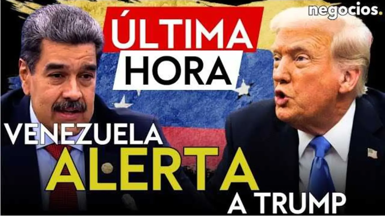 Imagen representativa de las tensiones entre Venezuela y EE.UU., con un fondo de banderas y un tono de alertas internacionales.<br>                        <br>                        <br>                        <br>                      