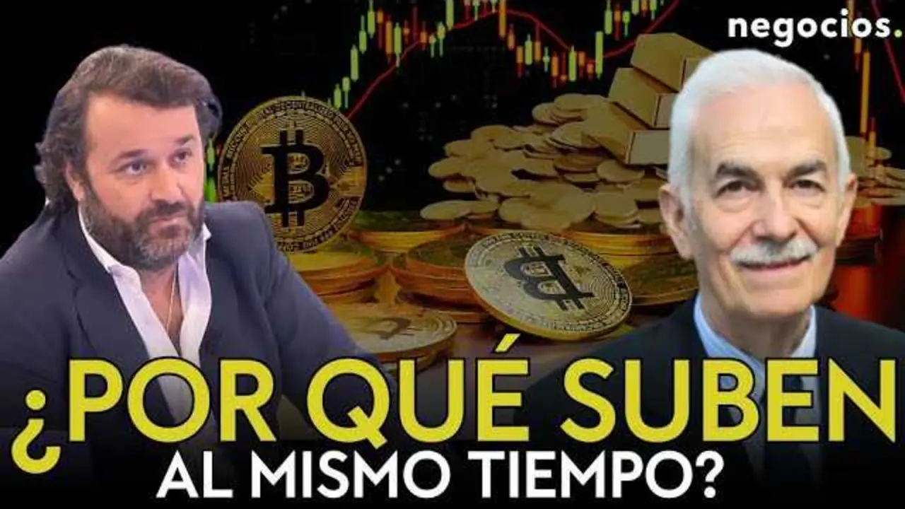Captura del vídeo donde Juan Ignacio Crespo explica las razones detrás de la subida simultánea de bolsas, oro y criptomonedas<br>                        <br>                        <br>                        <br>                      