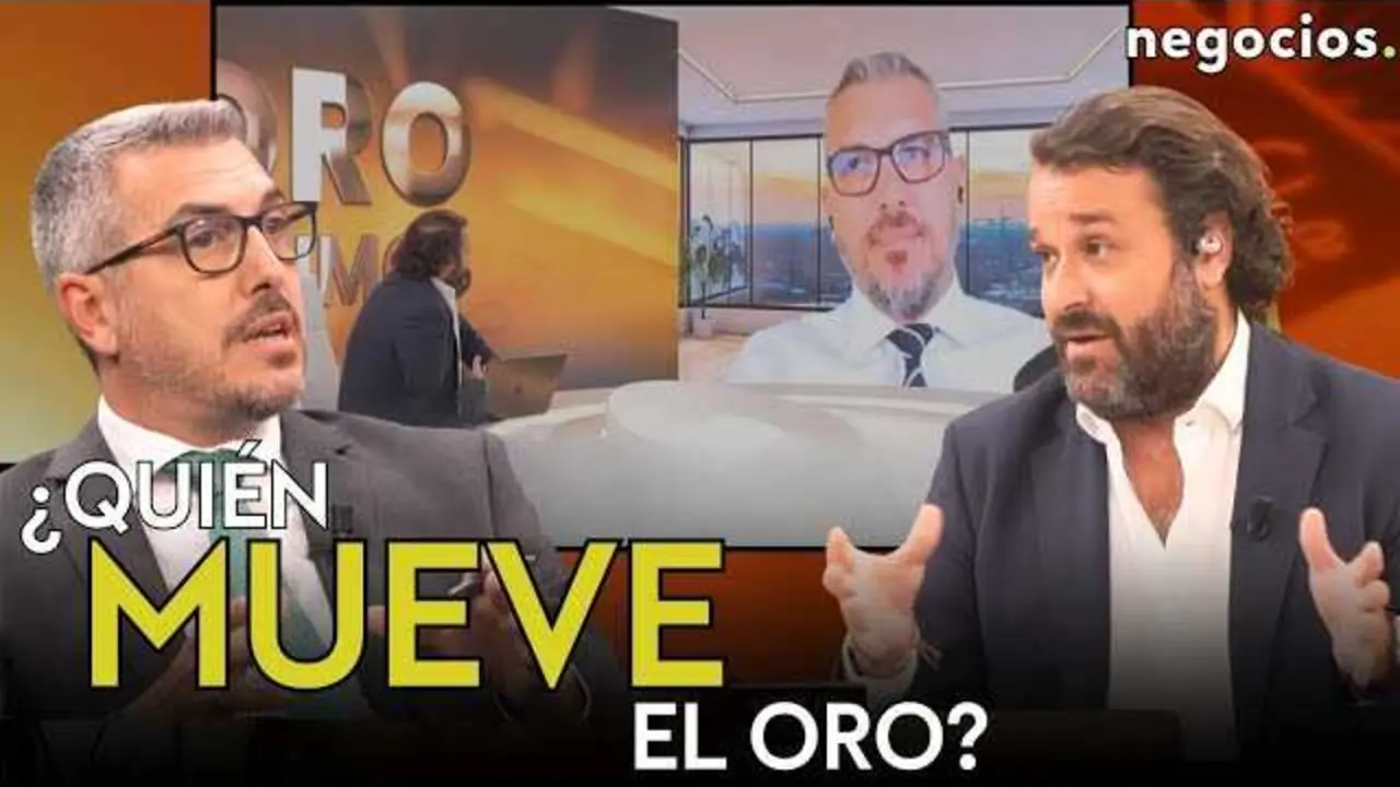 Thumbnail del vídeo donde Lorenzo Ramírez conversa sobre la subida del oro y sus implicaciones con el fondo del canal Negocios TV<br>                        <br>                        <br>                        <br>                      
