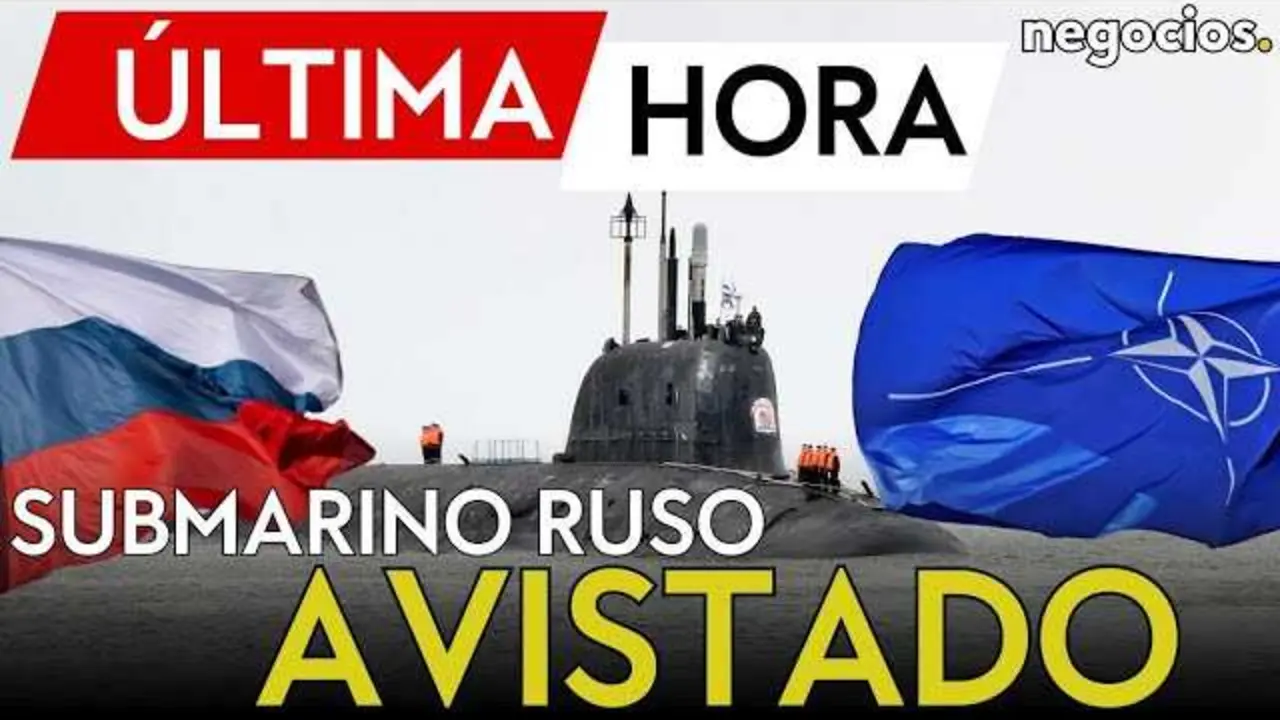 Imagen destacada del video donde se muestra la fragata francesa monitoreando presunto submarino ruso en aguas de Bretaña<br>                        <br>                        <br>                        <br>                      
