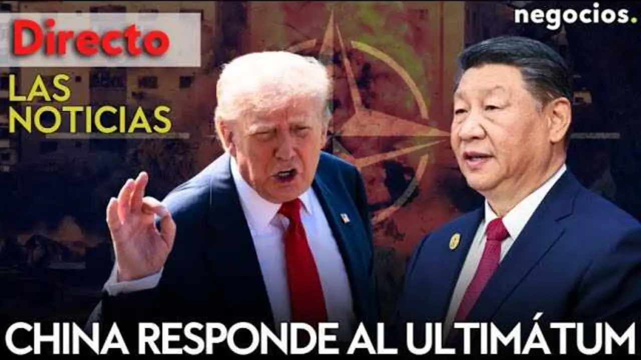 Miniatura que muestra a Donald Trump, el secretario general de la OTAN Mark Rutte y un mapa geopolítico con destaque en Rusia y China.<br>                        <br>                        <br>                        <br>                      