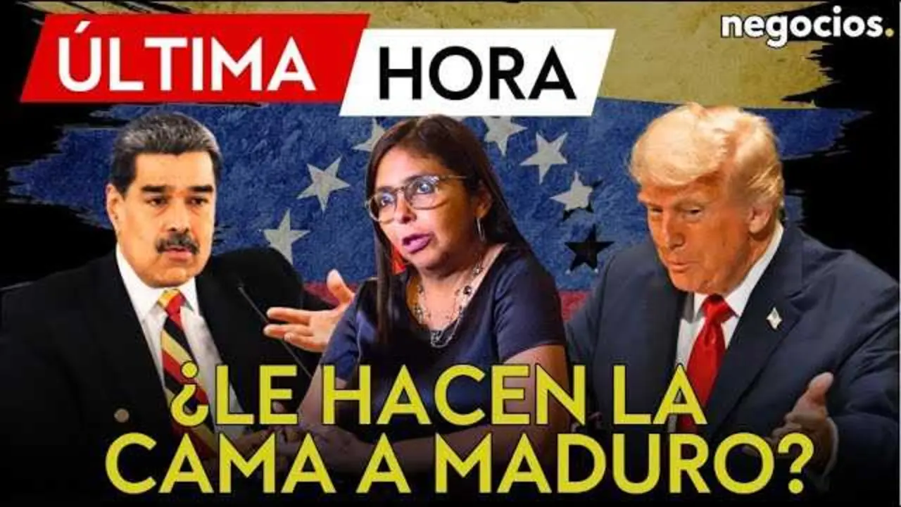 Fotografía de la vicepresidenta Delcy Rodríguez en una conferencia, imagen relacionada con las negociaciones entre el chavismo y Estados Unidos.<br>                        <br>                        <br>                        <br>                      