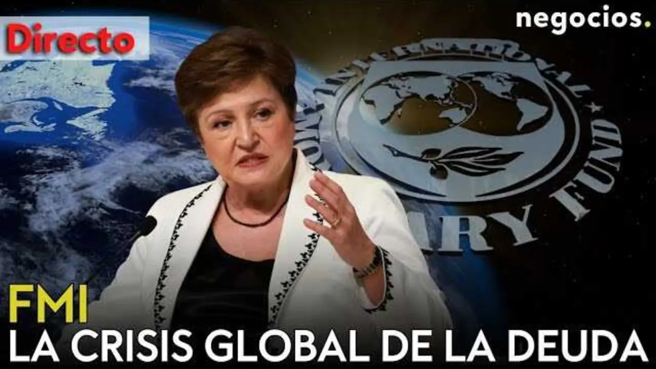 Kristalina Georgieva, directora del FMI, durante la conferencia de prensa en las Reuniones Anuales 2025<br>                        <br>                        <br>                        <br>                      