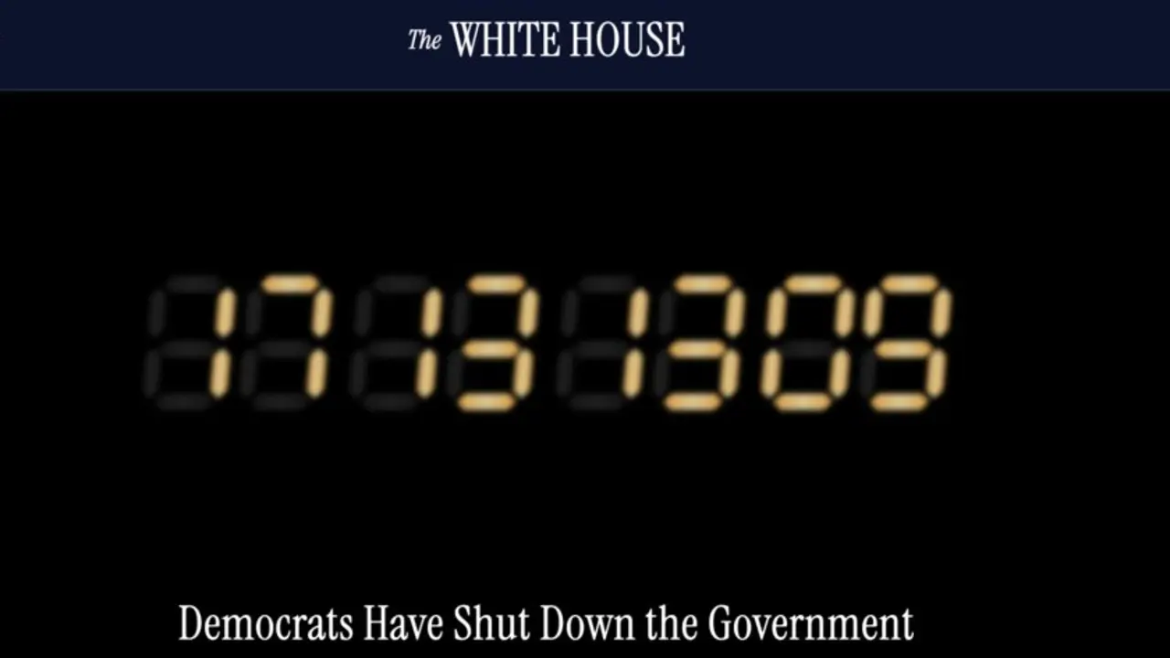 Government Shutdown Clock