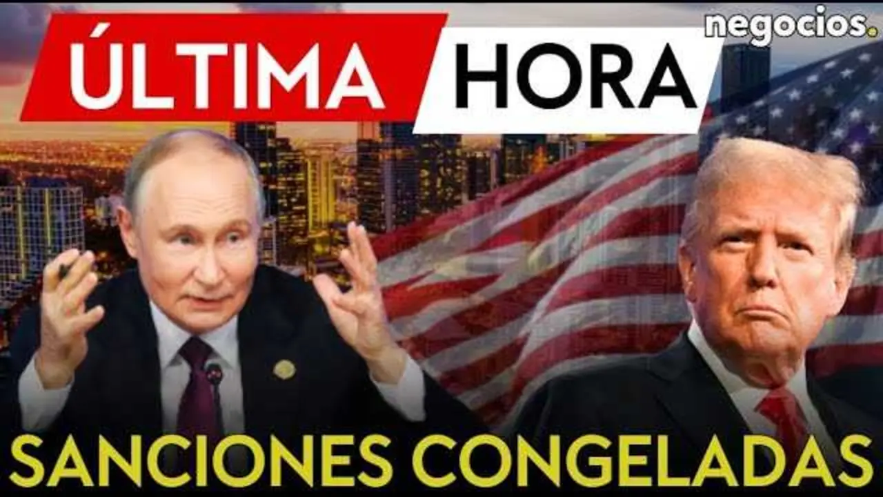 Imagen alusiva al vídeo de Negocios TV donde se anuncia la pausa en sanciones de EEUU a Rusia a la espera del encuentro Trump-Putin.<br>                        <br>                        <br>                        <br>                      