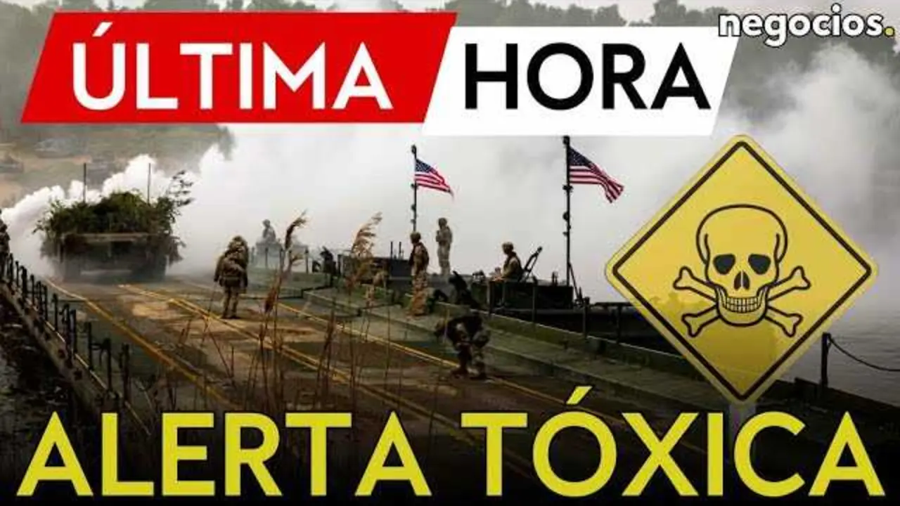 Vista aérea de una base militar estadounidense con zonas de entrenamiento y áreas potencialmente contaminadas<br>                        <br>                        <br>                        <br>                      