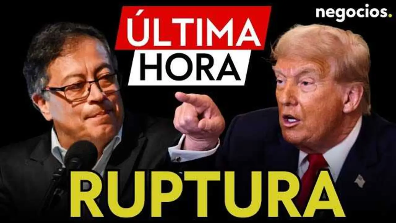 Captura de pantalla del vídeo de Negocios TV que muestra a Gustavo Petro durante su declaración sobre la política hacia Venezuela.<br>                        <br>                        <br>                        <br>                      