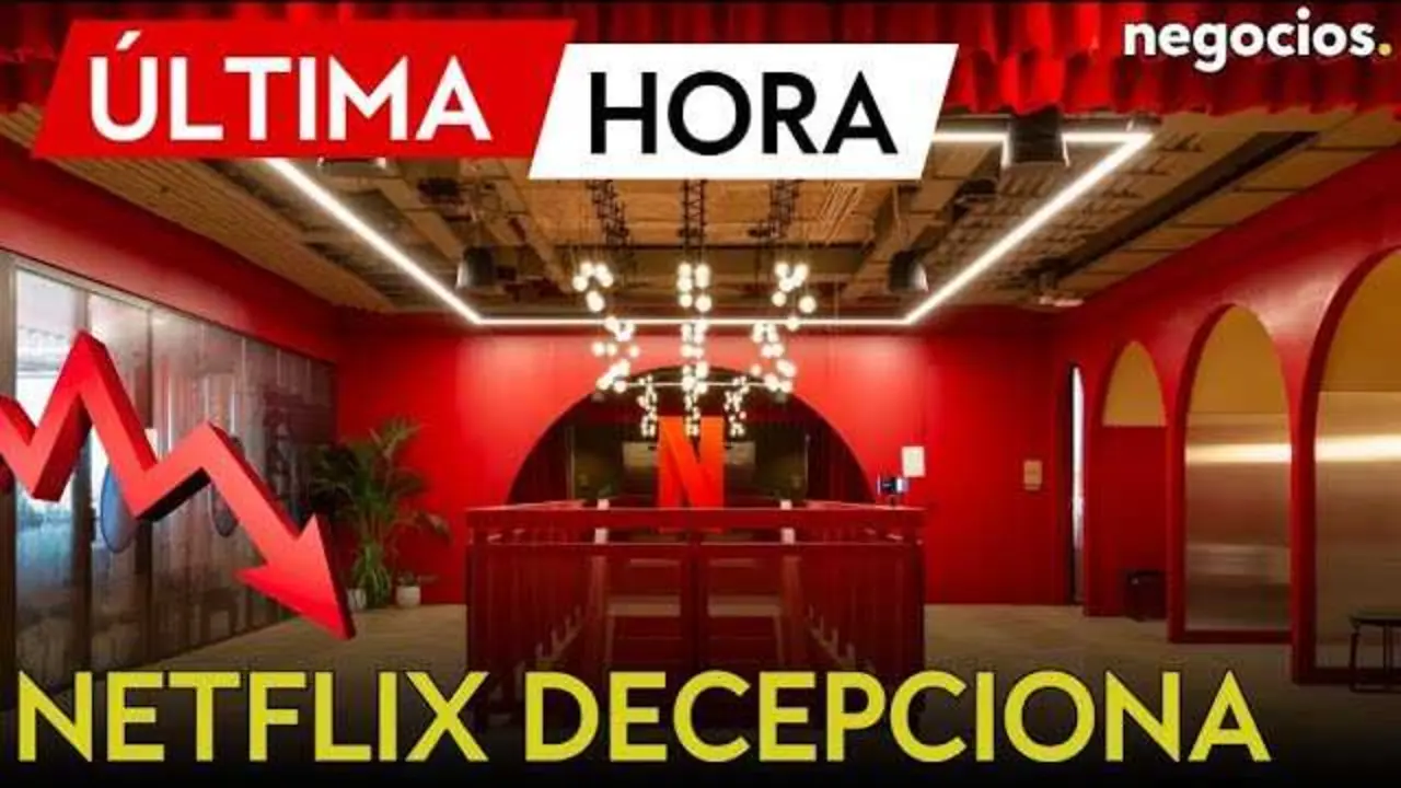 Captura de pantalla del video donde se muestran cifras financieras recientes de Netflix, cortesía de Negocios TV.<br>                        <br>                        <br>                        <br>                      