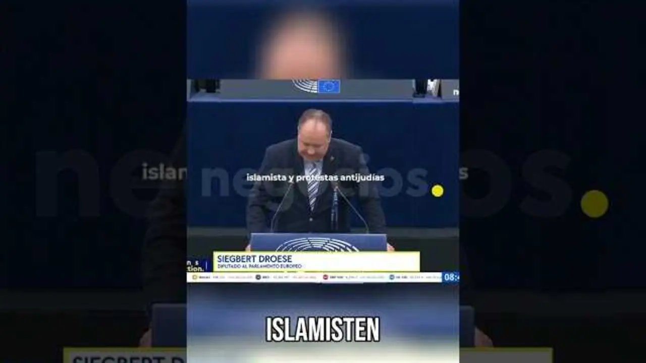 Fotografía en miniatura del vídeo de Siegbert Droese difundido por Negocios TV, mostrando su rostro durante la declaración.<br>                        <br>                        <br>                        <br>                      