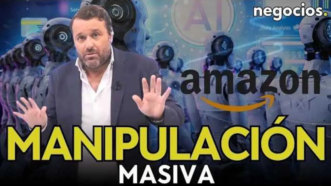 Imagen representativa de las operaciones automatizadas dentro de almacenes de Amazon con robots en acción.<br>                        <br>                        <br>                        <br>                      