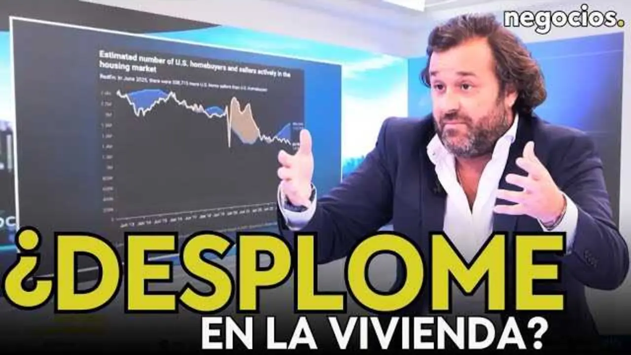 Gráfico ilustrativo que muestra la disparidad histórica en el mercado de la vivienda junto al crecimiento de la inversión en inteligencia artificial en EE. UU.<br>                        <br>                        <br>                        <br>                      